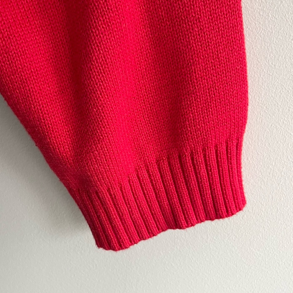 Pink Lily Red V-Neck Cardigan with Rhinestone Bow Accents Extra Large - Picture 8 of 11